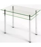 Glass dining table D-03-2 with tempered glass and chrome legs order